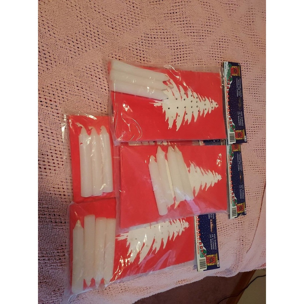 Lot of 4 Vintage Luminary Kits - total of 15 sets - with bags and candles NOS